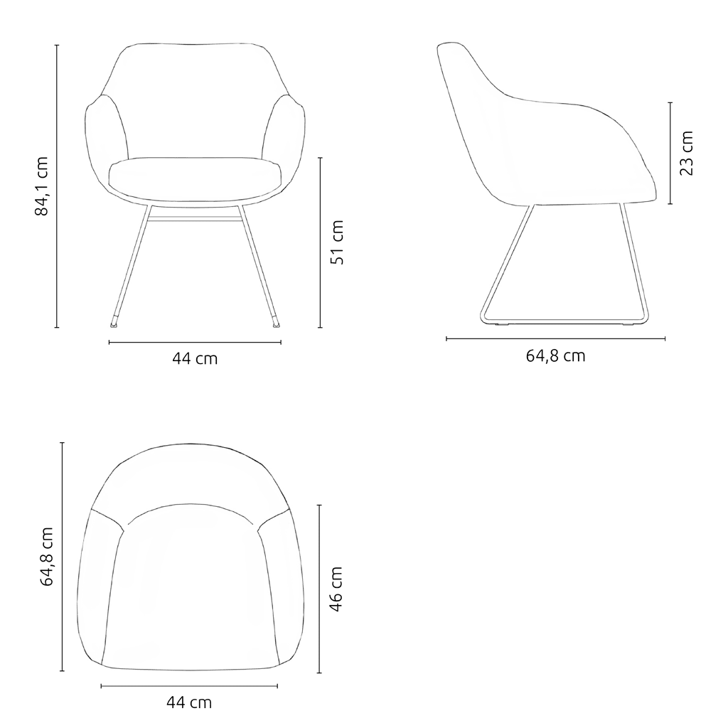 Rome sled chair