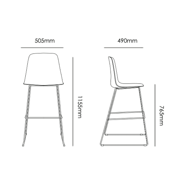 Lita stool sled frame