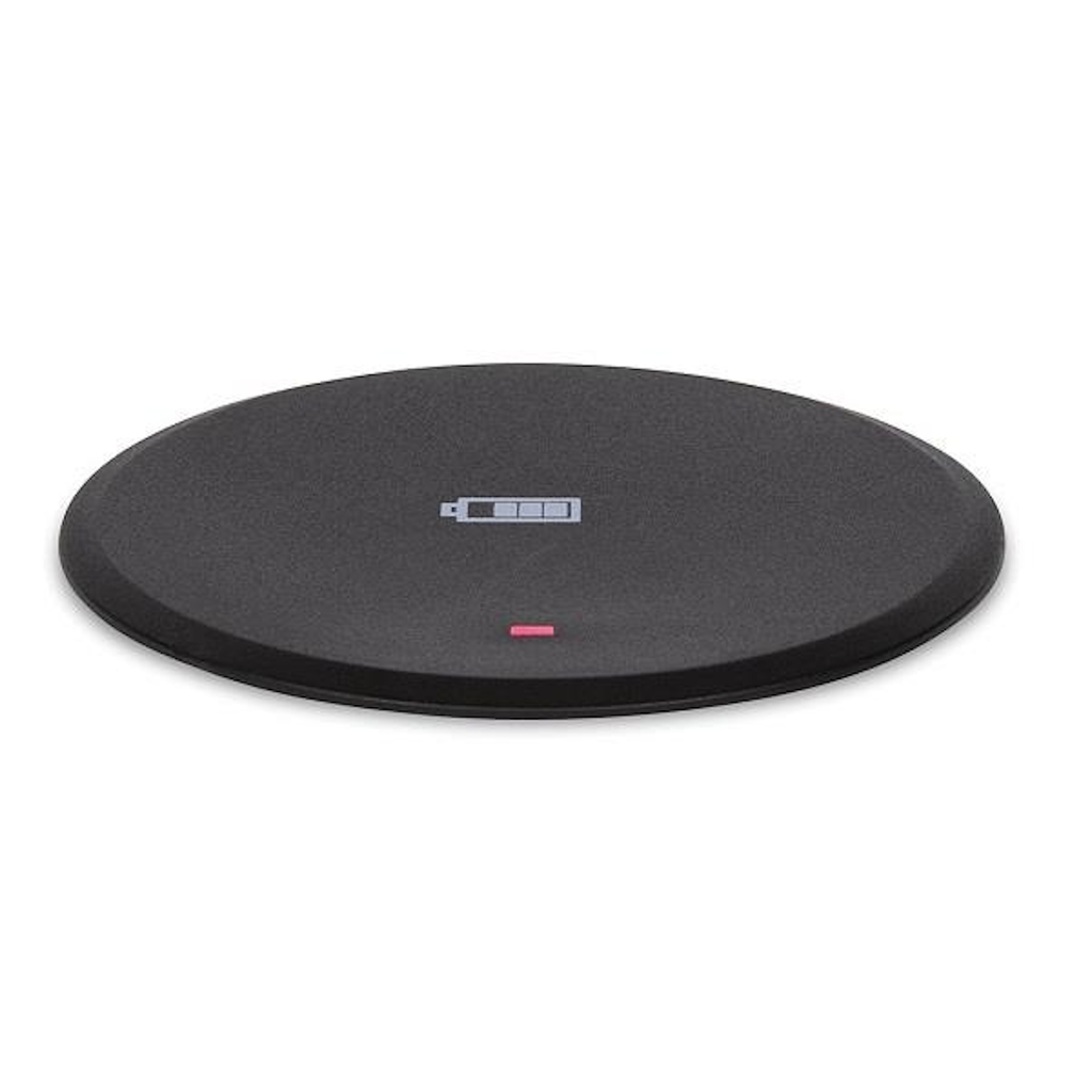 wireless charger black, round 80mm + 1,5mtr cable