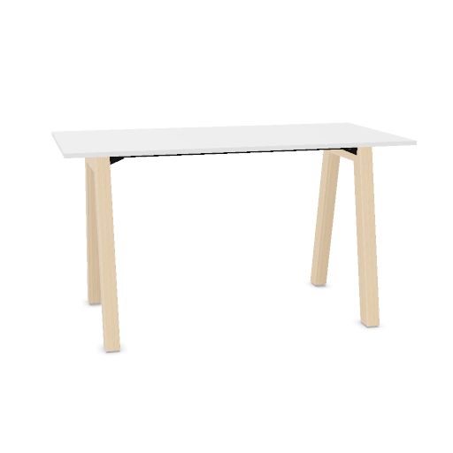 Hybrid table high 200cm (Worktop Width: 100 cm | Worktop Colour: White | Leg Colour: Hollands Essen)