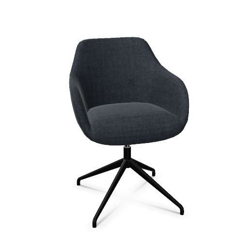 Rome Chair Swivel (Range: 4 - Harmony | Colour: 603 | Priceclass: Fabric range 1 | Frame colour: Black)