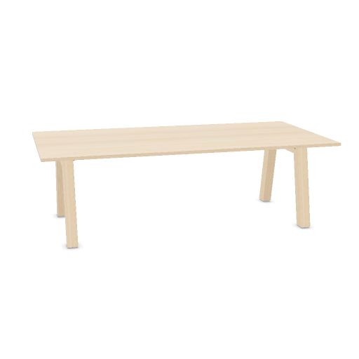 Hybrid table low 240cm (Worktop Width: 120 cm | Worktop Colour: Bleached oak | Leg Colour: Hollands Essen)