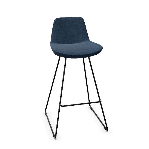 Lyon Stool Sledbase high (Range: 88 - Harmony | Colour: 602 | Priceclass: Fabric range 1 | Frame colour: Black)