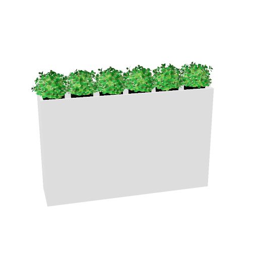 Plantenbak vrijstaand 160 x 40 (Planten weergeven: Ja | Kleur: Wit)