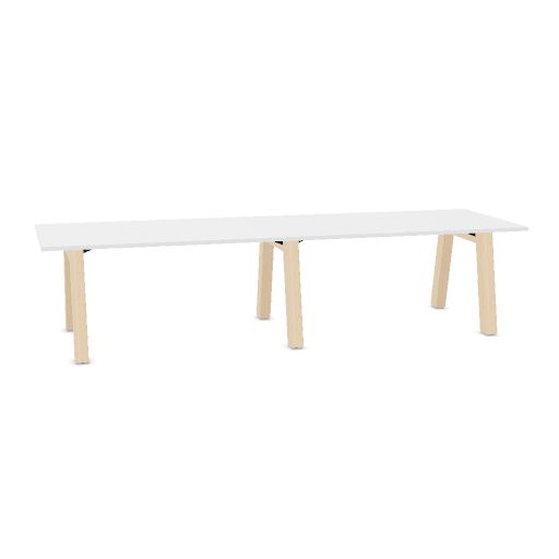 Hybrid table low 320cm (Worktop Width: 100 cm | Worktop Colour: White | Leg Colour: Hollands Essen)