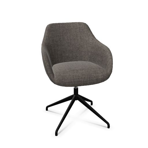 Rome Chair Swivel (Range: 4 - Harmony | Colour: 802 | Priceclass: Fabric range 1 | Frame colour: Black)