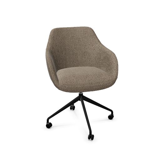 Rome Chair Swivel wheels (Range: 78 - Mistral | Colour: 904 | Priceclass: Fabric range 1 | Frame colour: Black)
