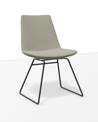 Lyon Chair Sledbase (Range: 12 - Era | Colour: 43 CSE45 prompt | Priceclass: Fabric range 4 | Frame colour: Black)