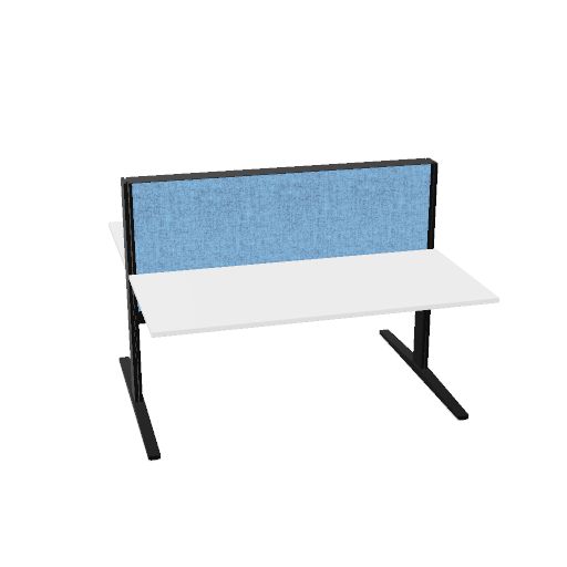 MAX T-Range 160x75cm + 160x75cm (duo bur (Pootkleur : Zwart | Bladdecor: Wit | Range: Harmony | Kleur: 604 | Priceclass: Stofgroep 1 | Verstelbaarheid: Hoogte instelbaar)