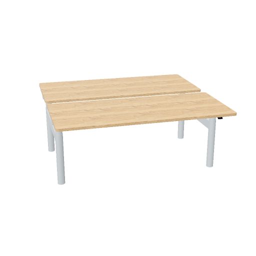 Workways desking 180x80 (Worktop colour: 0N - Bardolino Oak | Legs: Silver)