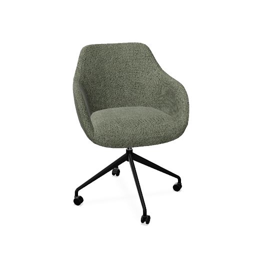 Rome Chair 
Swivel wheels (Range: 78 - Mistral | Colour: 505 | Priceclass: Fabric range 1 | Frame colour: Black)