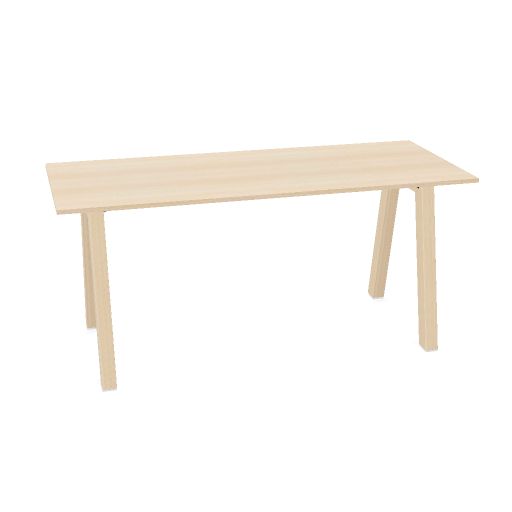 Hybrid tafel Hoog 240cm (Werkblad breedte: 100 cm | Werkblad kleur: Gebleekt eiken | Pootkleur : Hollands Essen)