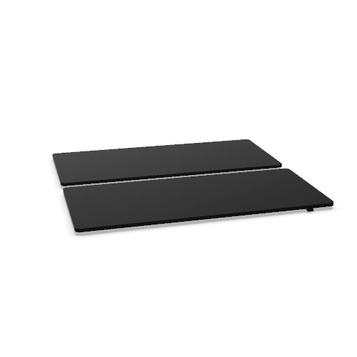 Workways desking 180x80 (Worktop colour: 0Z - Black | Legs: Black)