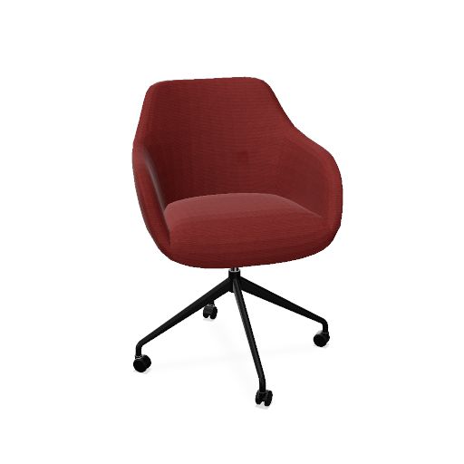 Rome Chair 
Swivel wheels (Range: Rhapsody | Colour: 201 | Priceclass: Fabric range 1 | Frame colour: Black)