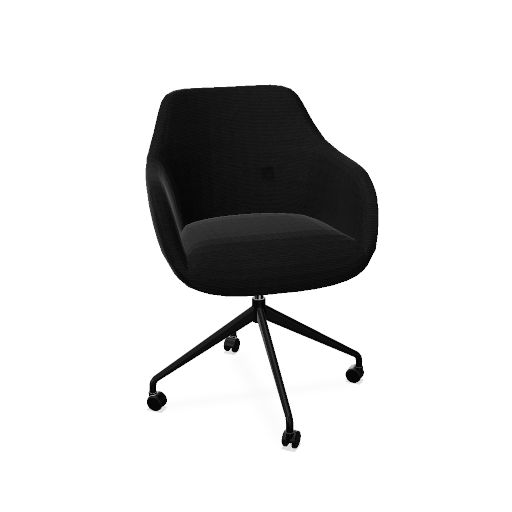 Rome Chair 
Swivel wheels (Range: Rhapsody | Colour: 800 | Priceclass: Fabric range 1 | Frame colour: Black)