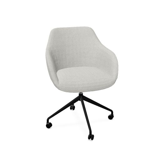 Rome Chair 
Swivel wheels (Range: Rhapsody | Colour: 807 | Priceclass: Fabric range 1 | Frame colour: Black)