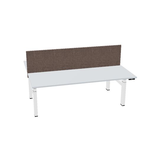 200x75cm + 200x75cm (duo bureau) (Bladdecor: Grijs | Pootkleur : Wit)