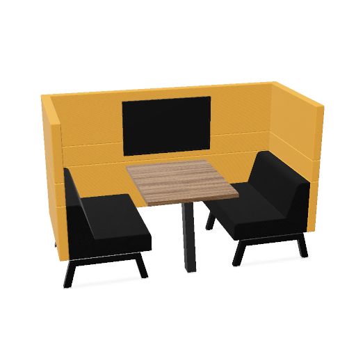 POD 2 - Hoog* (Pootkleur : Zwart (RAL 9005) | Decorkleur: EP - Caramel Walnut | Fabrikant: Markant | Range: Rhapsody | Material colour: 800 | Prijsklasse: Stofgroep 1 | Material colour: 400)