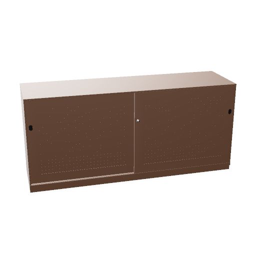 2-Store Acoustic 160 x 72 (Cabinet Color: Pale Brown | Material Doors: Powder Coated | Powder Coated Color: Pale Brown)