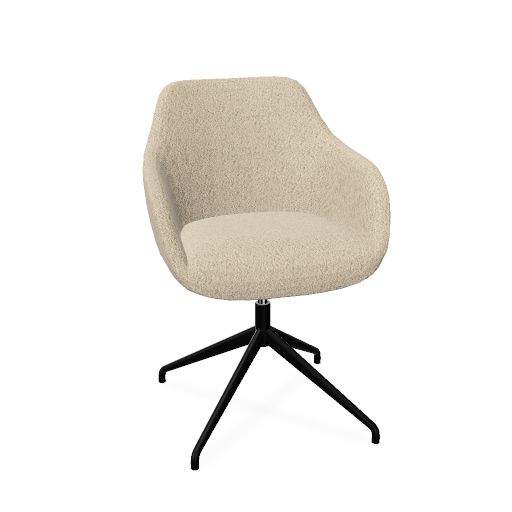 Rome Chair 
Swivel auto-return (Range: 78 - Mistral | Colour: 901 | Priceclass: Fabric range 1 | Frame colour: Black)