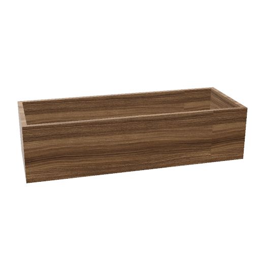 Plantenbak opzetunit voor kast 120 x 45 (Planten weergeven: Nee | Kleur: EP - Caramel Walnut)