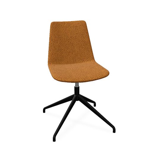 Lyon stoel met draaionderstel met auto r (Range: 78 - Mistral | Kleur: 306 | Priceclass: Stofgroep 1 | Frame kleur: Zwart)