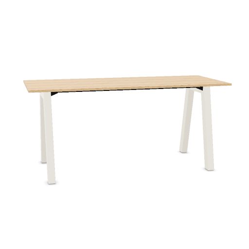 HYBRID Hybrid table high 240cm (Worktop Width: 100 cm | Worktop Colour: Bardolino oak | Leg Colour: Wit (RAL 9010))