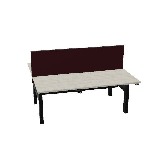 180x75cm + 180x75cm (duo bureau) (Bladdecor: CN - Ril eiken | Pootkleur : Zwart)