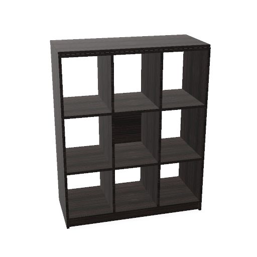 M-Store Open vakkenkast 9x, 120x99x45 cm (Kleur romp : Hacienda zwart | Bladdecor : Hacienda zwart)