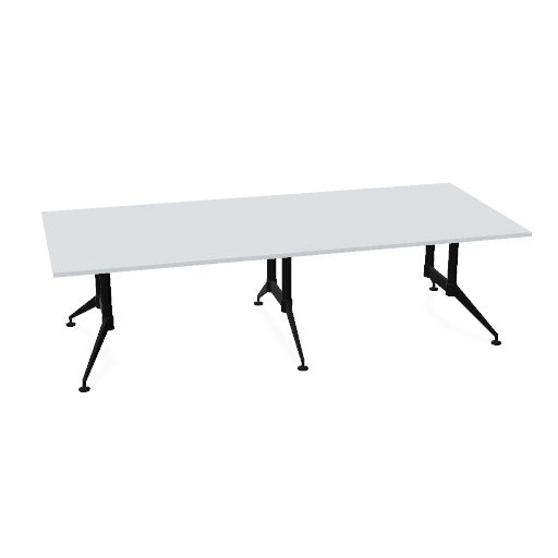 Conferenza 120x280 (Bladdecor: 0A - Grijs | Poot kleur: Zwart)