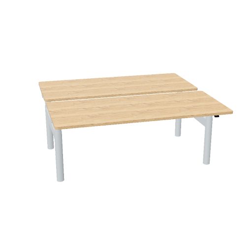 Workways desking 180x80 (Tafelblad kleur: 0N - Bardolino Eiken | poten: Zilver)
