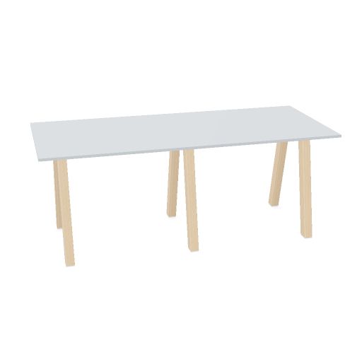 Hybrid tafel Hoog 280cm (Werkblad breedte: 120 cm | Werkblad kleur: Grijs | Pootkleur : Hollands Essen)