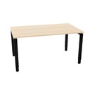 Mox Pro top 140x80cm (Top color: P - Bleached Oak | Height Adjustability: 2 - Height adjustable | Leg Colour: 1 - Black)