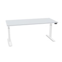 Matrix Pro 180x80cm (single desk) (Top color: A - Grey | Leg Colour: 4 - White)