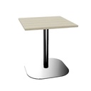 Tom square column, square base, chrome,  (Top: Yes | Size: S070 Square 70x70cm | Decor: Driftwood)