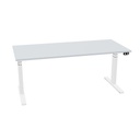 180x80cm (single desk) (Top color: Grey | Leg Colour: White)