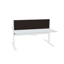 Max T-Range 180x75cm + 180x75cm (duo desk) (Leg Colour: 4 - White | Top color: A - Grey | Range: 9 - Rhapsody | Colour: 104 | Priceclass: Fabric range 1 | Adjustabilty: Height adjustable)