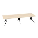 Conferenza 120x340 (Top color: Bleached Oak | Leg color: Chrome)