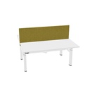 160x75cm + 160x75cm (duo bureau) (Bladdecor: Wit | Pootkleur : Wit)