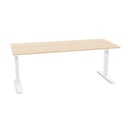 Matrix Pro 200x80cm (single desk) (Top color: P - Bleached Oak | Leg Colour: 4 - White)