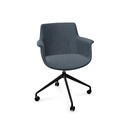 York Chair Swivel-wheels (Range: 9 - Rhapsody | Colour: 606 | Priceclass: Fabric range 1 | Frame colour: Black)
