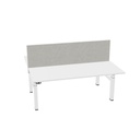 180x75cm + 180x75cm (duo bureau) (Bladdecor: Wit | Pootkleur : Wit)