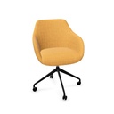 Rome Chair Swivel wheels (Range: 4 - Harmony | Colour: 400 | Priceclass: Fabric range 1 | Frame colour: Black)