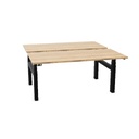 Matrix Pro 160x75cm + 160x75cm (duo desk) (Top color: DF - Natural Halifax Oak | Leg Colour: 1 - Black)