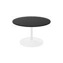 Tom round column, round base, white, max (Top: Yes | Size: R120 Round top 120cm | Decor: Black)