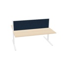 MAX T-Range 180x75cm + 180x75cm (duo bur (Pootkleur : Wit | Bladdecor: Gebleekt eiken | Range: Harmony | Kleur: 602 | Priceclass: Stofgroep 1 | Verstelbaarheid: Hoogte instelbaar)