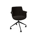 York Chair Swivel-wheels (Range: 78 - Mistral | Colour: 500 | Priceclass: Fabric range 1 | Frame colour: Black)
