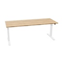 200x80cm (single desk) (Top color: DF - Natural Halifax Oak | Leg Colour: White)