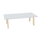 Hybrid tafel Laag 240cm (Werkblad breedte: 120 cm | Werkblad kleur: Grijs | Pootkleur : Hollands Essen)