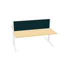 MAX T-Range 180x75cm + 180x75cm (duo bur (Pootkleur : Wit | Bladdecor: Licht eiken | Range: 80 - Fiji | Kleur: 16 Pleco (YA313) | Priceclass: Stofgroep 1 | Verstelbaarheid: Hoogte instelbaar)